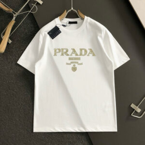 [M~3XL]프라다 1913 밀라노 로고 크루넥 반팔 티셔츠 2color