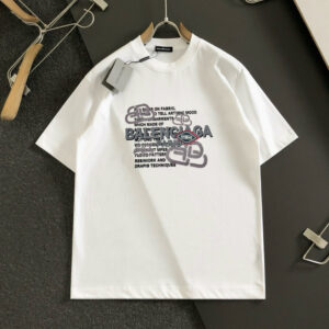 [M~3XL]발렌시아가 레터링 BB 로고 프린트 반팔 티셔츠 2color