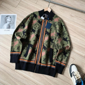 [S~XL]루이비통 카우보이 모노그램 패턴 니트 집업 가디건
