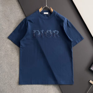 [S~XL]디올 비즈 자수 로고 크루넥 반팔 티셔츠