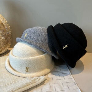 입생로랑 YSL 로고 니트 햇 2color