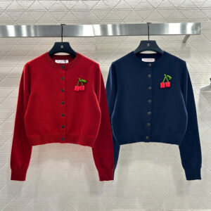 [S~L]발렌티노 체리 디테일 크롭 가디건 2color