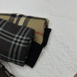 [S~XL]버버리 클래식 체크 배색 포켓 집업 다운 패딩 2color