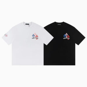 [S~XL]크롬하츠 컬러 멀티 크로스 프린트 반팔 티셔츠 2color