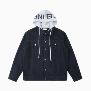 [M~XL]셀린느 로고 프린트 후드 데님 자켓 2color