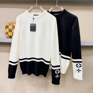 [M~3XL]루이비통 클래식 라인 배색 니트 롱슬리브 티셔츠 2color