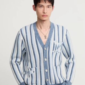 루이비통 스트라이프드 자카드 가디건