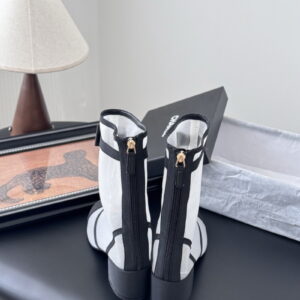 [225~250]샤넬 쇼트 부츠 화이트 (굽5cm) G46703B21689U3187