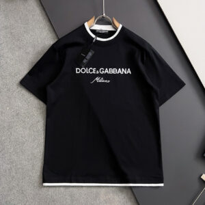 [S~2XL]돌체앤가바나 월계 자수 로고 레이어드 반팔 티셔츠