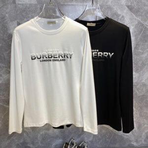 [M~3XL]버버리 그라데이션 로고 프린트 긴팔 티셔츠 2color