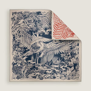 에르메스 Flamingo Party Tattoo 더블 페이스 스카프 90 H902898S 02