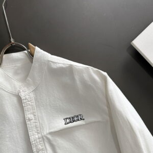 [M~3XL]디올 심플 로고 패치 헨리넥 셔츠 3color