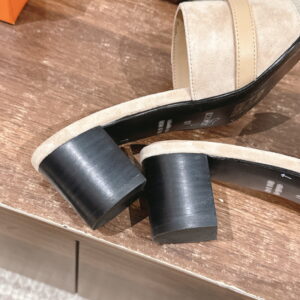 [225~270]에르메스 Gigi 50 샌들 베쥬 사블르 (굽 5cm) H251026Z 5K360