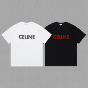 [S~2XL]셀린느 라인 레터링 로고 반팔 티셔츠 2color
