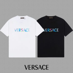 [S~2XL]베르사체 홀로그램 로고 반팔티셔츠 2color