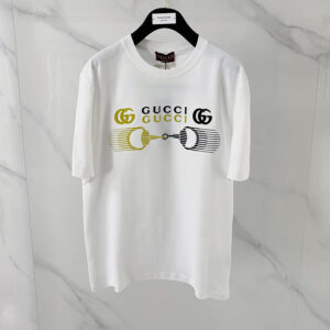[M~3XL]구찌 투톤 홀스빗 자수로고 반팔티셔츠 2color