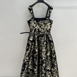 [36~40]디올 Dior Chardons 모티브 롱 벨트 드레스 411L25A9352-X9198