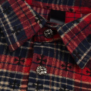 [S~XL]크롬하츠 메탈로고 포켓 크로스 체크 패턴 셔츠