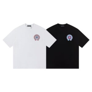 [S~XL]크롬하츠 컬러 홀스슈 로고 프린트 반팔 티셔츠 2color