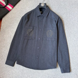 [M~3XL]크롬하츠 홀스슈 로고 투포켓 데님 셔츠