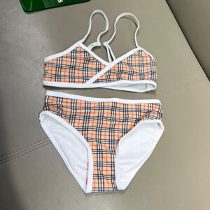 [키즈][80~150]버버리 체크 투피스 수영복