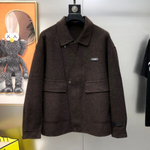 [S~3XL]루이비통 모노그램 패치 카라 울 점퍼 코트