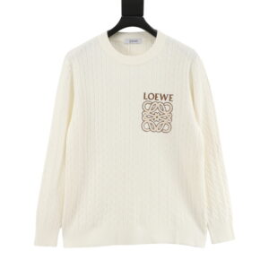 [M~2XL]로에베 아나그램 로고 케이블 니트 스웨터