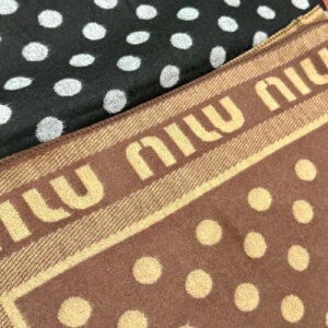 미우미우 프린지 도트 패턴 머플러 4color