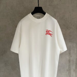 [S~2XL]버버리 EKD 로프 라운드 빈티지 프린트 반팔티셔츠 화이트