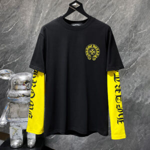 [S~XL]크롬하츠 엘로우 레이어드 긴팔 티셔츠