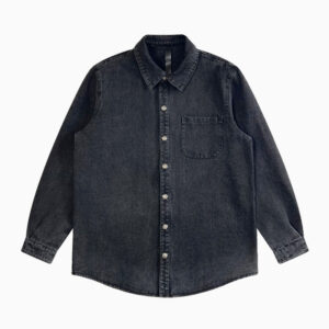 [M~XL]크롬하츠 백 크로스 레더패치 흑청 자켓