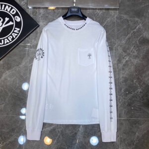 [S~XL]크롬하츠 십자가 프린트 로고 긴팔 티셔츠 2color