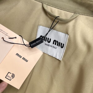[M~3XL]미우미우 베이직 로고 자수 블루종 재킷