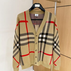 [M~3XL]버버리 체크 울 블랜드 가디건 80391531