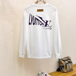 [M~3XL]루이비통 레터링 LV 프린트 긴팔 티셔츠