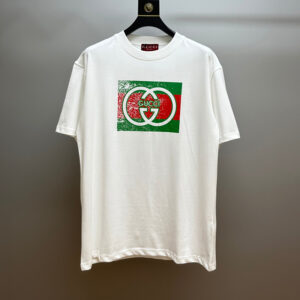 [S~2XL]구찌 인터로킹 G 웹 빈티지 프린트 반팔 티셔츠