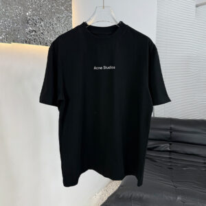 [M~2XL]아크네스튜디오 스톡홀름 1996 레터링 로고 반팔 티셔츠 블랙