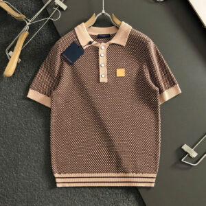 [S~XL]루이비통 가죽패치 도트 반팔 니트 스웨터