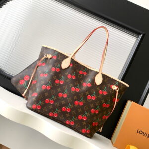 LOUIS VUITTON 루이비통 x 무라카미 타카시 네버풀 MM 모노그램 체리 코팅 캔버스 M13263