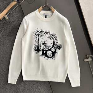 [M~3XL]디올 빈티지 로고 자카드 니트 스웨터 화이트