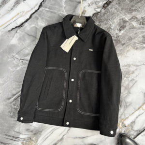 [M~4XL]디올 포켓 자수 블루종 블랙