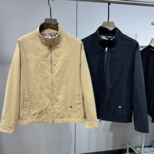 [48~56]버버리 심플 하이넥 블루종 자켓 2color