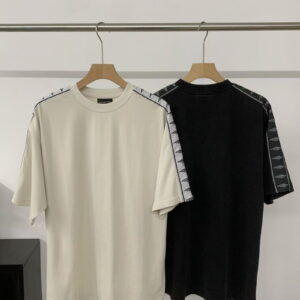 [XS~L]발렌시아가 남성 스트라이프 미디엄 핏 티셔츠 더티 화이트 2color 764235TTVP89012