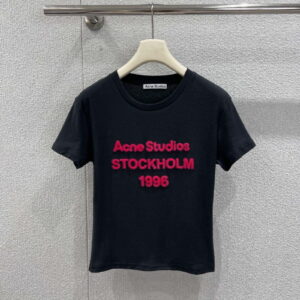 [S~L]아크네스튜디오 Acne Studios 1996 로고 프린트 블랙 RW-UX-TSHI000002