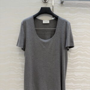 [S~L]더로우 스틸턴 스쿱넥 티 그레이 W585K569FBK