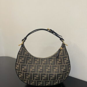 FENDI 펜디 그라피 스몰 브라운 FF 자카드 패브릭 백 8br798alp3f1i02