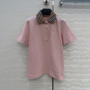 [S~L]버버리 코튼 폴로셔츠 핑크