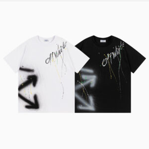 [S~XL]오프화이트 사이드 스프레이 애로우 반팔 티셔츠 2color