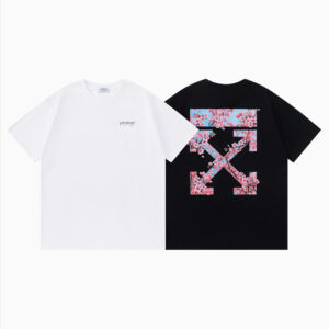 [S~XL]오프화이트 벚꽃 애로우 프린팅 반팔 티셔츠 2color