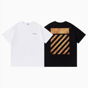 [S~XL]오프화이트 다이애그 명화 프린팅 반팔 티셔츠 2color